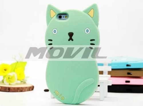 Funda Case Silicon Figura Gato Mio 3d Iphone 6 Y 6 Plus